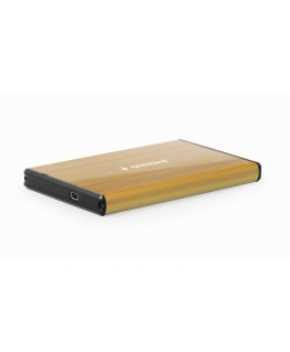 Gembird EE2-U3S-3-GL tallennusaseman kotelo HDD-kotelo Kulta 2.5"