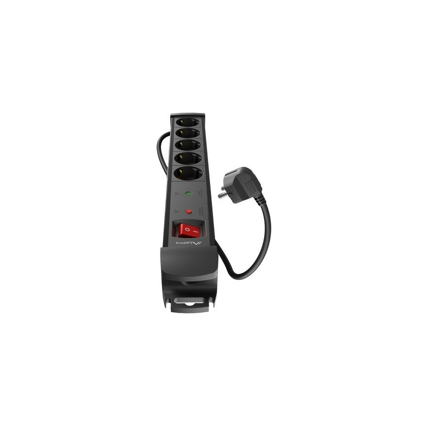 Lanberg SP1-05F-0300-BK удлинитель 3 m 5 розетка(и) Для помещений Черный – 2