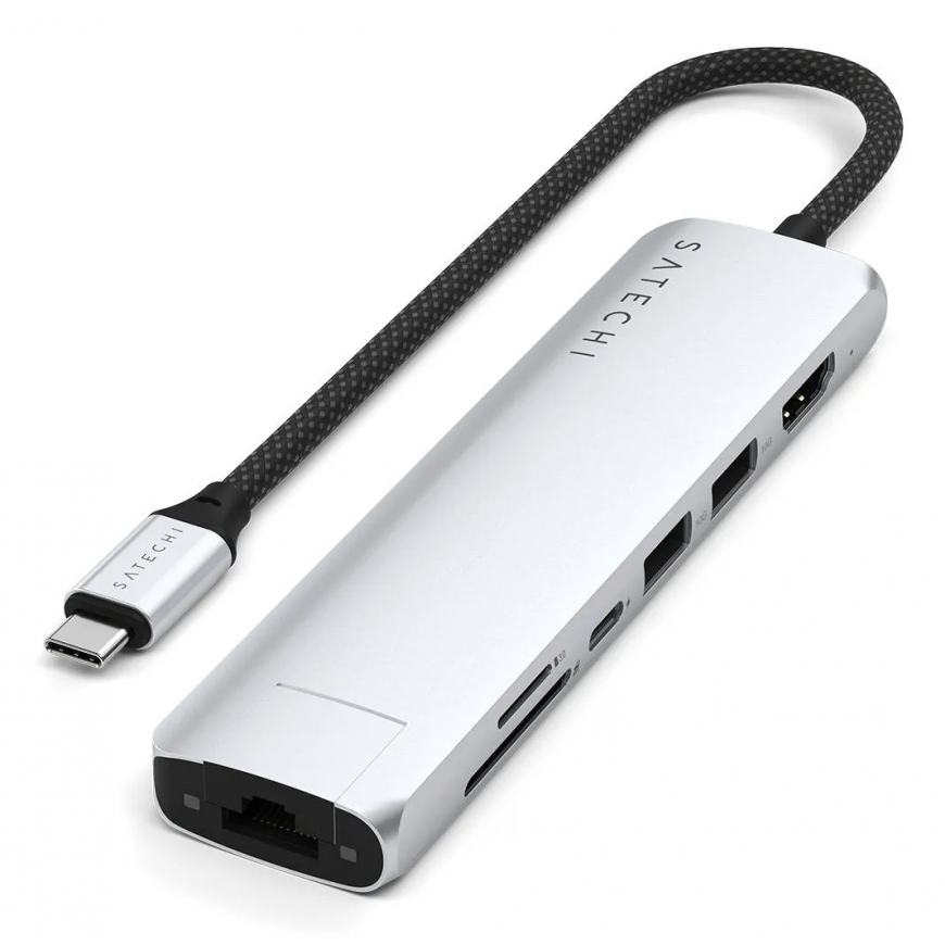 Satechi ST-P7SS interfeisa centrmezgls USB Veids-C
