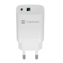 NATEC NUC-2140 mobiililaitteen laturi Universaali Valkoinen AC Pikalataus Sisätila NATEC NUC-2140 mobiililaitteen laturi Universaali Valkoinen AC Pikalataus Sisätila