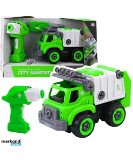 Lean Toys Prügivedu Auto Kaugjuhtimisega RC Roheline 2in1