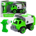 Lean Toys Nuotoliniu būdu valdomas šiukšliavežis su sukimo funkcija RC Žalia 2in1