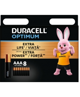 Baterijas DURACELL Optimum, AAA, 8 gab.