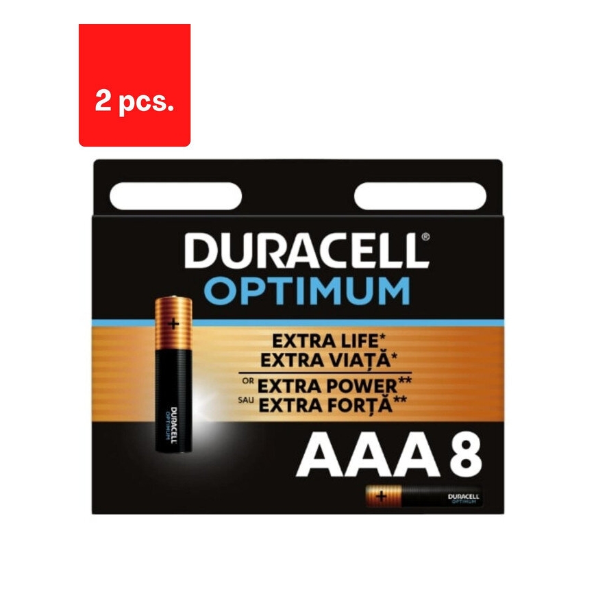 DURACELL Optimum -paristot, AAA, 8 kpl. – 2