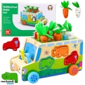 Lean Toys Wooden Educational Car with Shape Sorter and Puzzle Lean Toys Wooden Educational Car with Shape Sorter and Puzzle