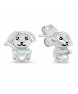 Brilio Silver Cute sudraba auskari su suņiem EA1204W