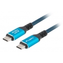 Lanberg CA-CMCM-45CU-0015-BK USB kabelis USB 3.2 Gen 2 (3.1 Gen 2) 1,5 m USB C Melns, Zils