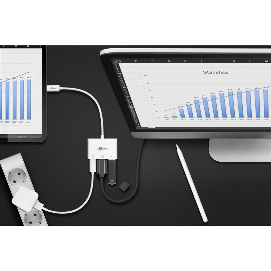 Goobay 62104 dokstacija USB Veids-C Daudzkrāsains – 5