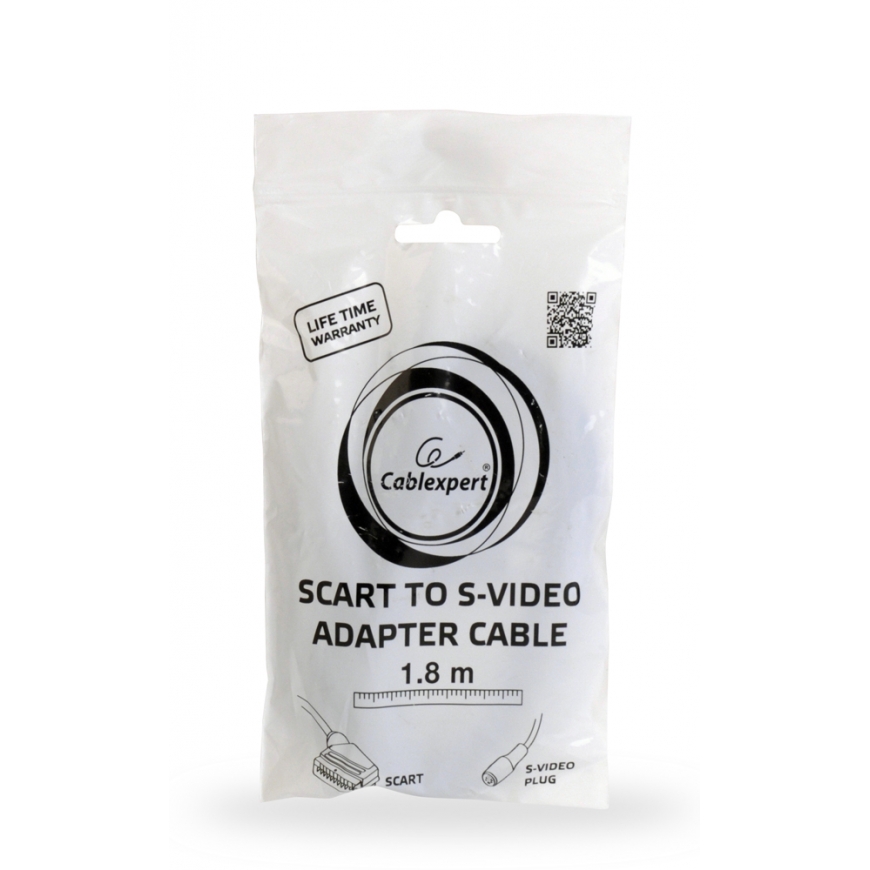 Gembird Scart naar S-Video adapterkabel 1.8 m – 2