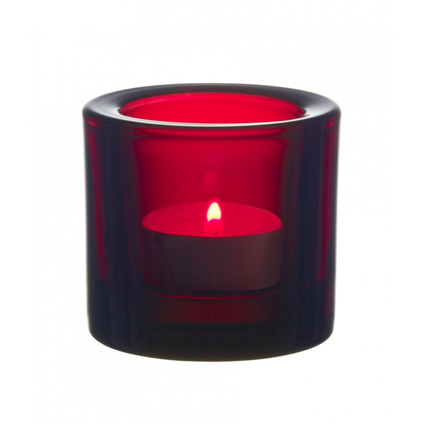Iittala Valkea küünlahoidja 60mm jõhvikapunane