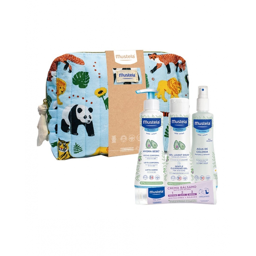 Mustela BABY-BOY JUNGLE TOILETRY BAG CASE 5 pcs