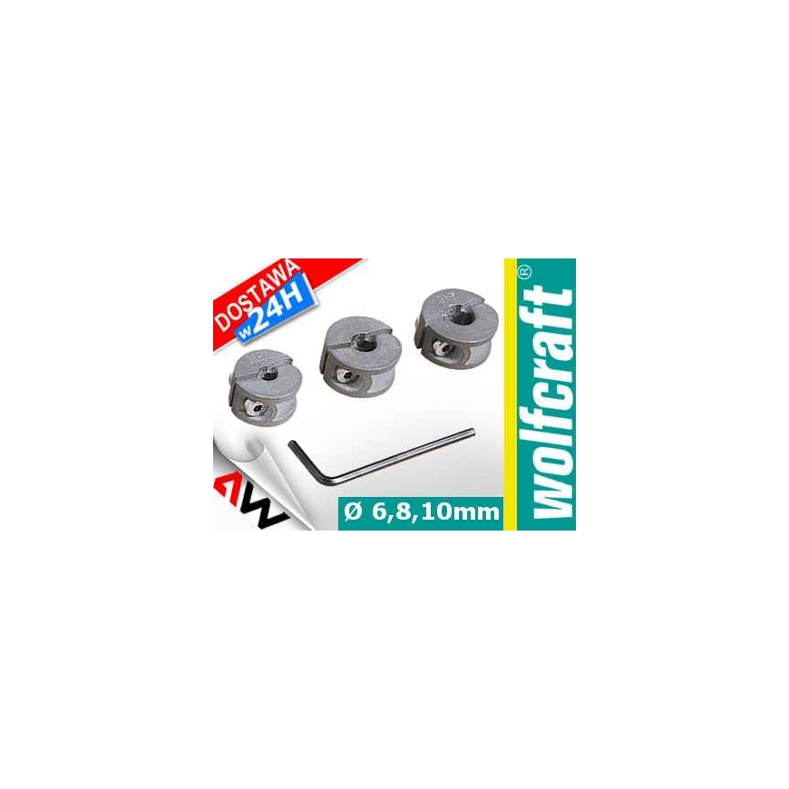 WOLFCRAFT SYVYYSRAJAT KOKO 3 kpl. 6/8/10mm – 2