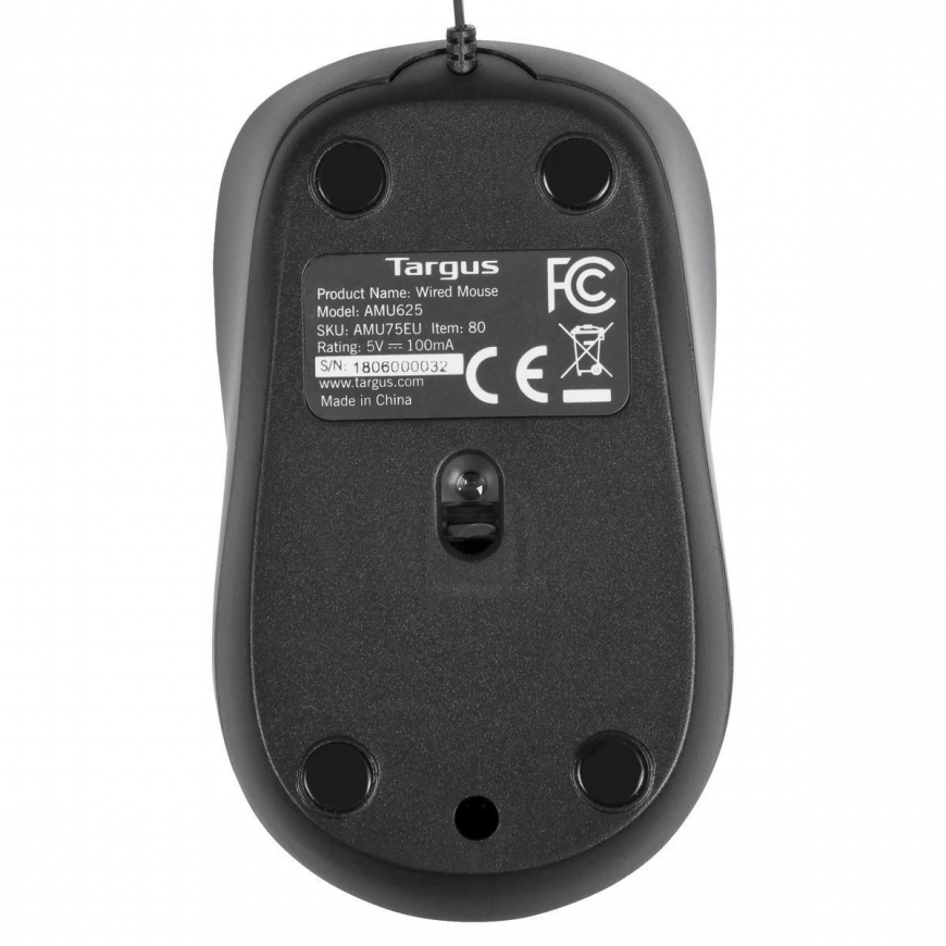 Targus AMU75EU pele Ceļošanai Abām rokām USB Type-A Blue Trace 1000 DPI – 3