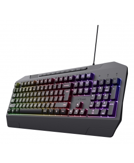Trust GXT 836 Evocx klaviatuur Mängimine USB QWERTY Ameerika inglise keel Must