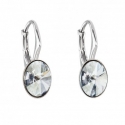 Evolution Group Silver oval earrings with Swarovski crystals 31276.5 blue shade Evolution Group Silver oval earrings with Swarovski crystals 31276.5 blue shade