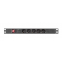 Lanberg PDU-05F-0200-BK energosadales vienība, PDU 5 Maiņstrāvas izvade (-s) 1U Melns