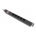Lanberg PDU-05F-0200-BK блок распределения питания 5 розетка(и) 1U Черный