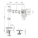 Gembird MA-D1-01 подставка / крепление для мониторов 81,3 cm (32") Стол Черный
