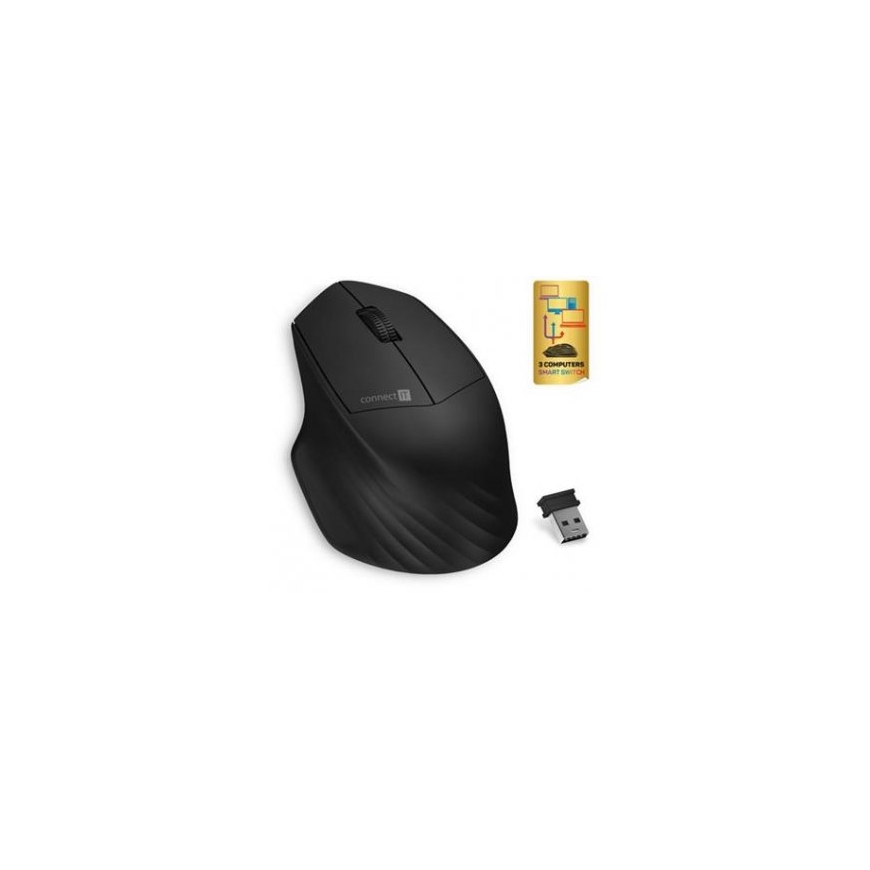 CONNECT IT Dual SmartSwitch juhtmevaba hiir, USB-A + C, Sinine – 2