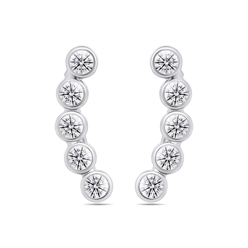 Серебряные серьги Brilio Sidabrinis EA221W с блестящим продольным дизайном