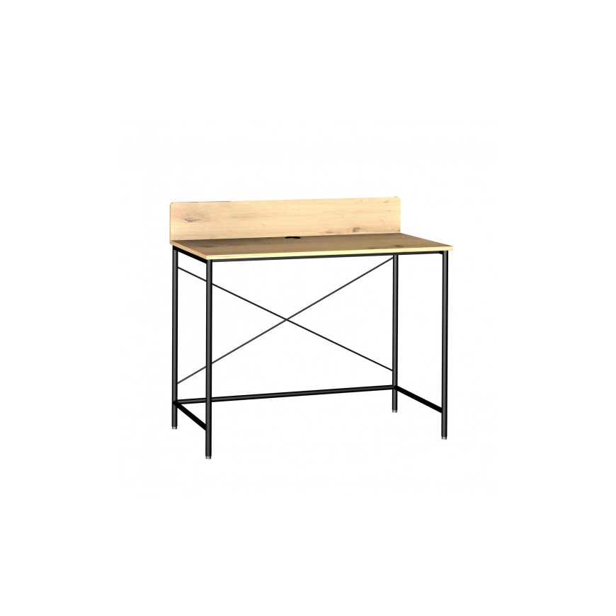 Home4You Writing Desk HEDVIG 100x49.5xH102cm, ash/black