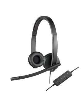 Logitech H570e Laisvų rankų įranga Vielinis Su lankeliu Biuras / skambučių centras USB A tipo Juoda