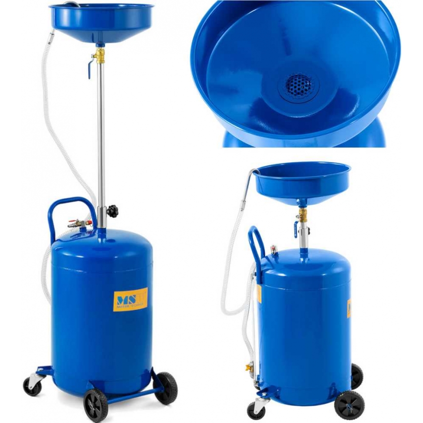 MSW Pneumatic Oil Extraction System 68 l, blue