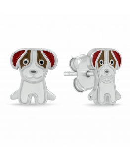 Brilio Silver Playful silver earrings Dogs EA1208W