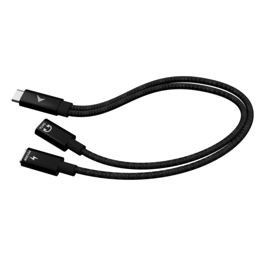 i-tec C31DUALSPLITTERCBLPD USB kabelis USB 2.0 0,3 m USB C 2 x USB C Melns