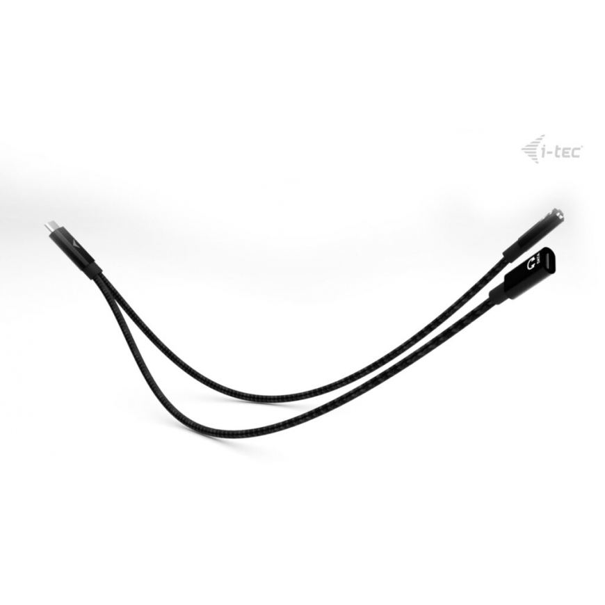 i-tec USB-C Cable Splitter Audio/Data + Power Delivery 100W – 4