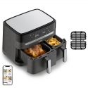 Tefal Dual Easy Fry & Grill EY905B Double 8.3 L Stand-alone 2700 W Hot air fryer Grey Tefal Dual Easy Fry & Grill EY905B Double 8.3 L Stand-alone 2700 W Hot air fryer Grey