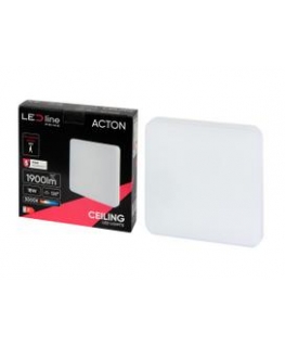 Led Line Prime LED-valaisin, pinta-asennettava, ACTON 18W 1900lm 3000K IP54 neliömuotoinen liiketunnistimella