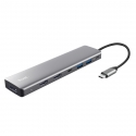 Trust 25661 sąsajos šakotuvas C tipo USB Aliuminis Trust 25661 sąsajos šakotuvas C tipo USB Aliuminis