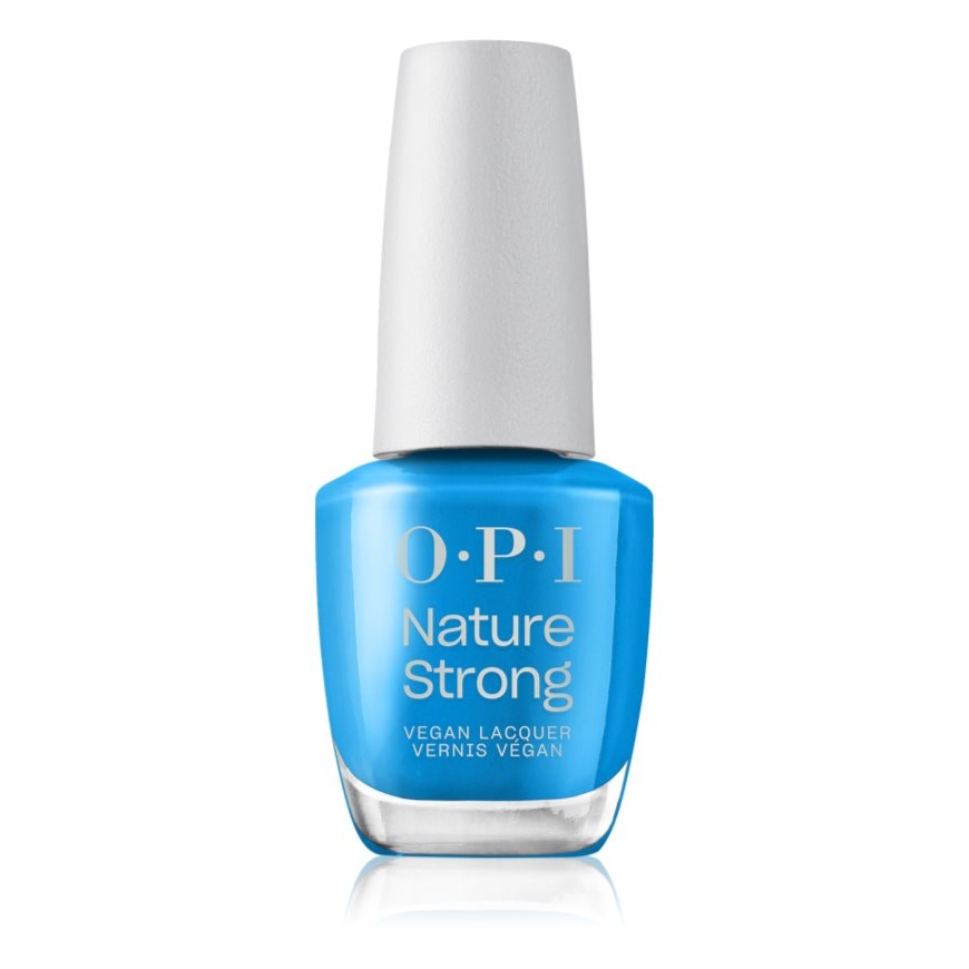 Opi NATURE STRONG Ilgnoturīga dabīgā nagu laka Fresh kā Mēlīna Margrietiņa 15 ml – 2
