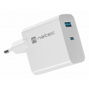 NATEC NUC-2142 PDA/mobīlo telefonu lādētājs Universāls Balts AC Ātrā uzlāde Iekštelpas NATEC NUC-2142 PDA/mobīlo telefonu lādētājs Universāls Balts AC Ātrā uzlāde Iekštelpas