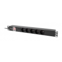 Lanberg PDU-05E-0200-BK energosadales vienība, PDU 5 Maiņstrāvas izvade (-s) 1U Melns Lanberg PDU-05E-0200-BK energosadales vienība, PDU 5 Maiņstrāvas izvade (-s) 1U Melns