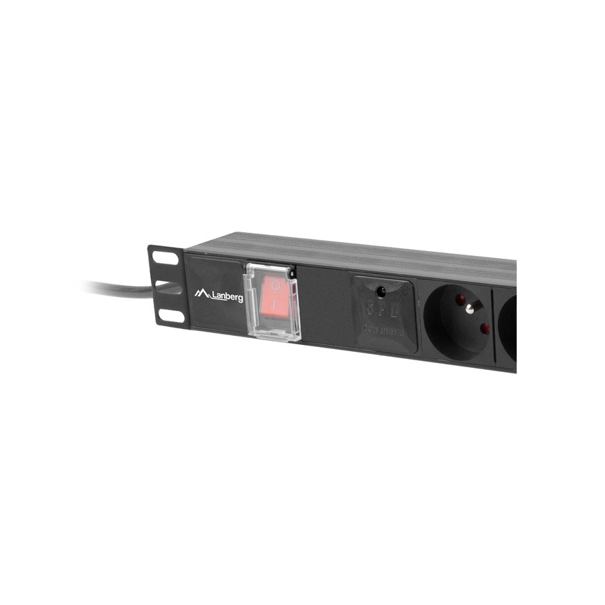 Lanberg PDU-05E-0200-BK tehonjakeluyksikkö 5 AC-pistorasia(a) 1U musta – 4