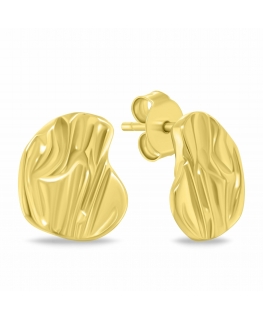 Brilio Silver Modern gold-plated earrings EA1217Y