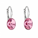 Evolution Group Pink oval earrings with Swarovski crystals 31276.3 rose Evolution Group Pink oval earrings with Swarovski crystals 31276.3 rose