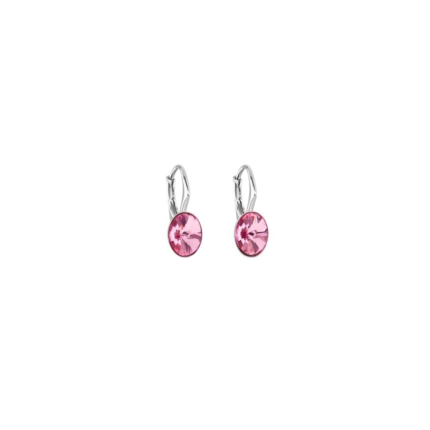 Evolution Group rozā ovālas auskari ar Swarovski kristāliem 31276.3 rozā – 2