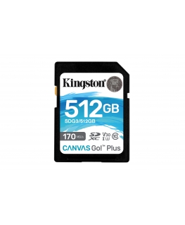 Kingston Technology Canvas Go! Plus 512 GB SD UHS-I Klasės 10