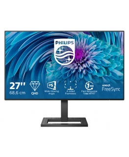 Philips E Line 275E2FAE/00 monitori 68,6 cm (27") 2560 x 1440 pikseļi Quad HD LED Melns