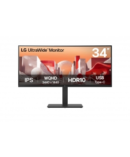 LG 34BA75QE-B монитор для ПК 86,4 cm (34") 3440 x 1440 пикселей Wide Quad HD ЖК Черный
