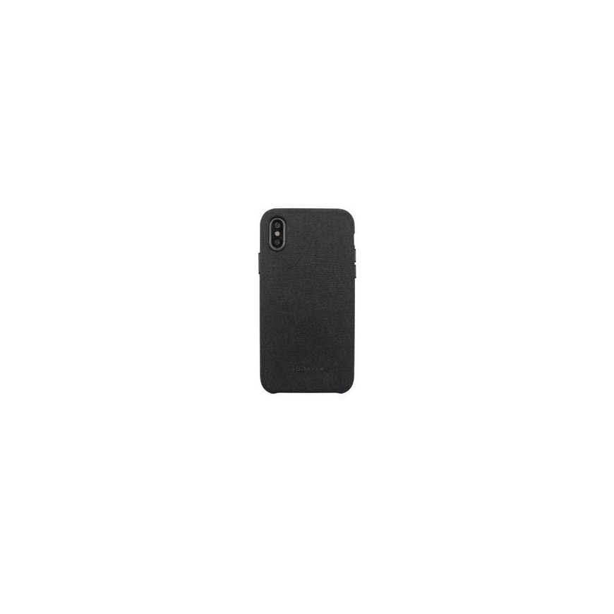 Премиум чехол для мужчин Apple iPhone X/XS из ткани черного цвета