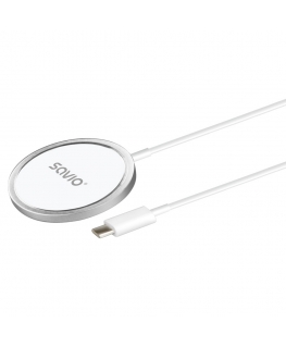 Savio LA-11 mobile device charger Mobile phone, Universal White DC Wireless charging Indoor