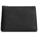 Woolnut Leather Pouch - accessory bag, black