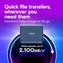 Crucial X10 1 TB C tipo USB USB 3.2 Gen 2x2 Mėlyna Crucial X10 1 TB C tipo USB USB 3.2 Gen 2x2 Mėlyna