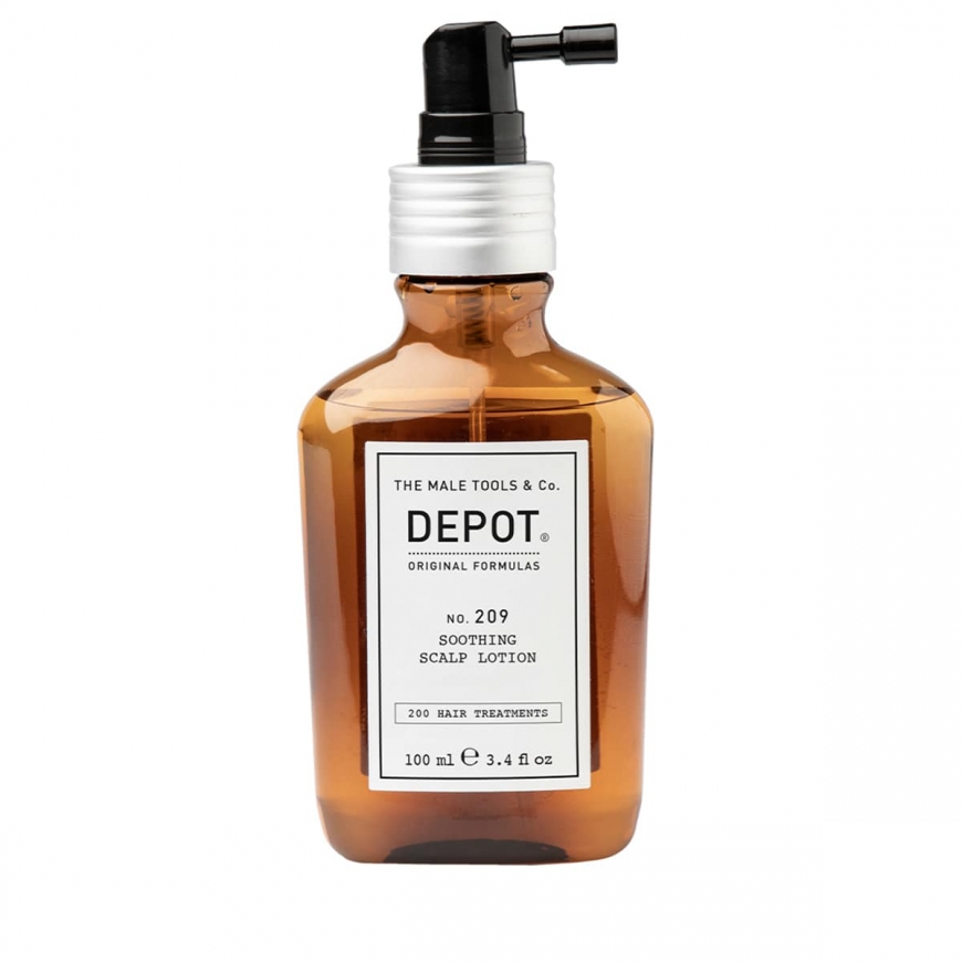 Depot, 200 plaukų priežiūros priemonių Nr. 209, paliekama galvos odos gydymo losjonas, raminantis, 100 ml