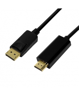 LogiLink CV0127 видео кабель адаптер 2 m DisplayPort HDMI Тип A (Стандарт) Черный