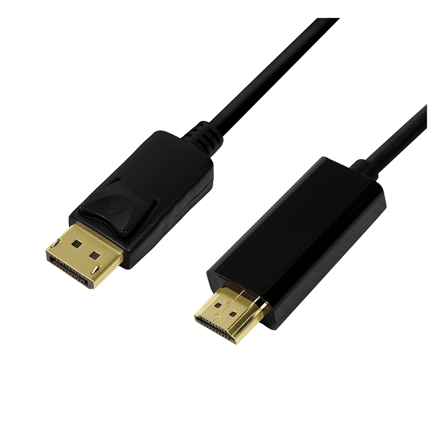 LogiLink CV0127 vaizdo kabelio adapteris 2 m DisplayPort HDMI A tipo (standartinis) Juoda